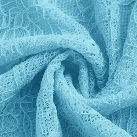 Mint Blue Lace Skirt & Tank Set - Picture 9 of 10